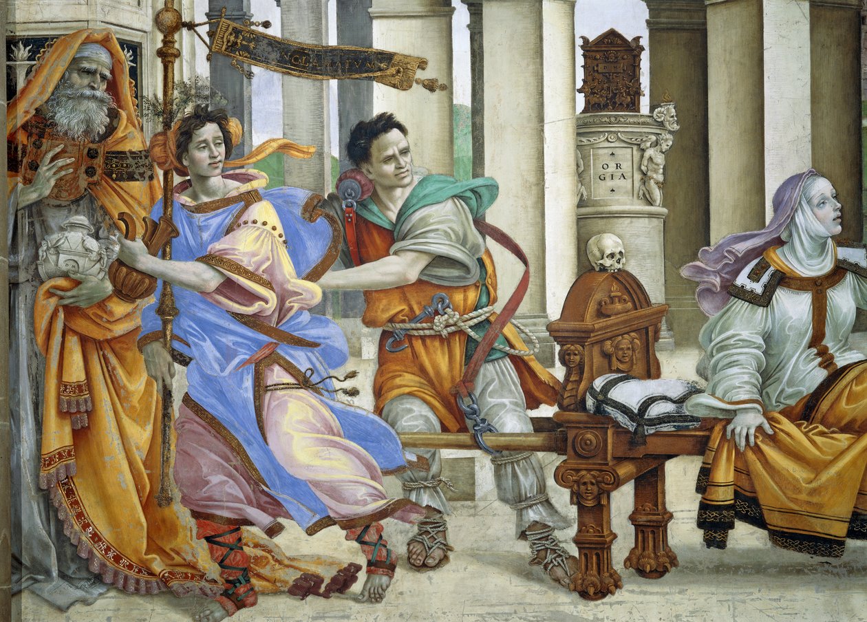 Evangelisten Johannes återupplivar Drusiana av Filippino Lippi