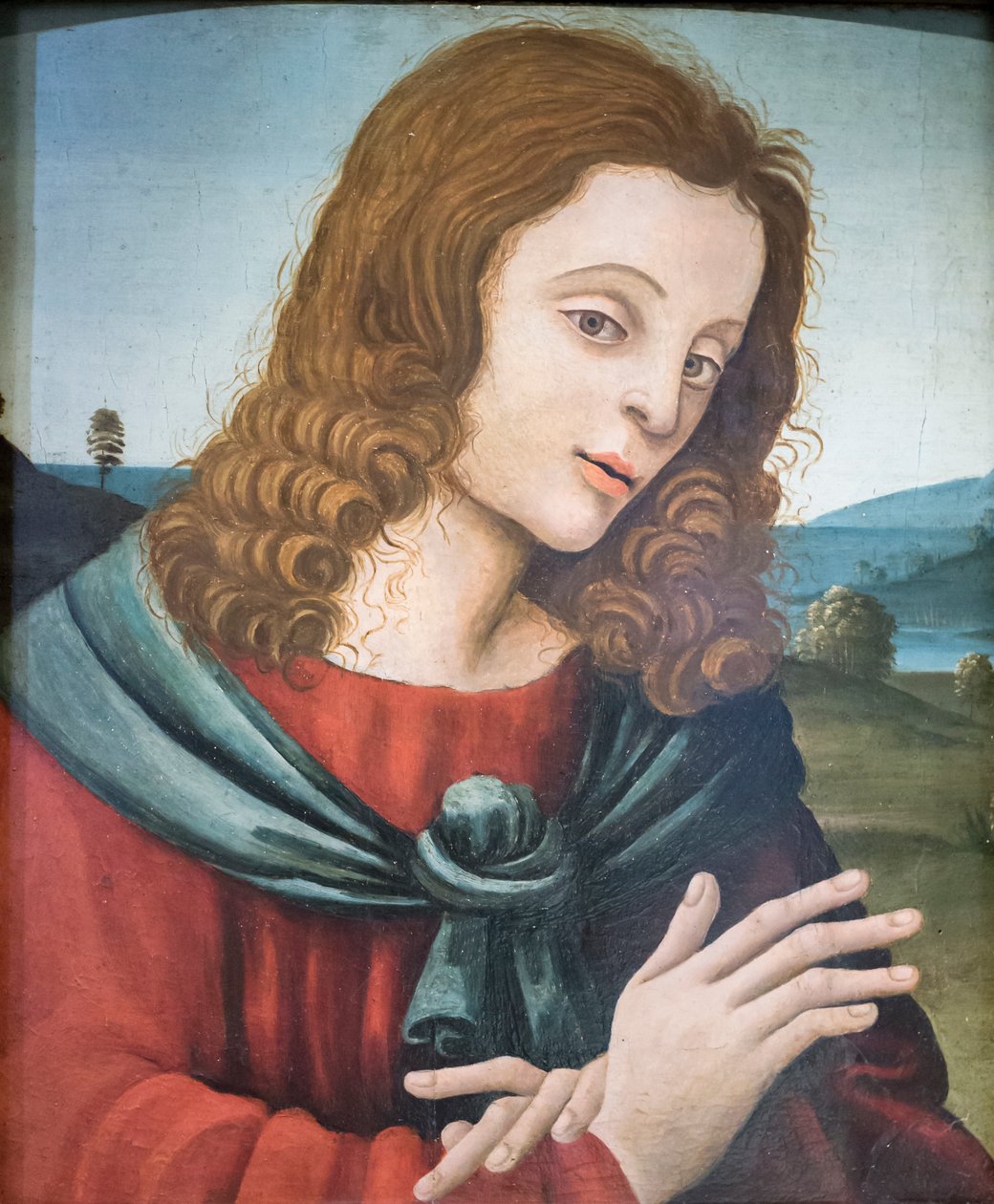 Johannes evangelisten, anhängare till Filippino Lippi (olja på trä) av Filippino Lippi