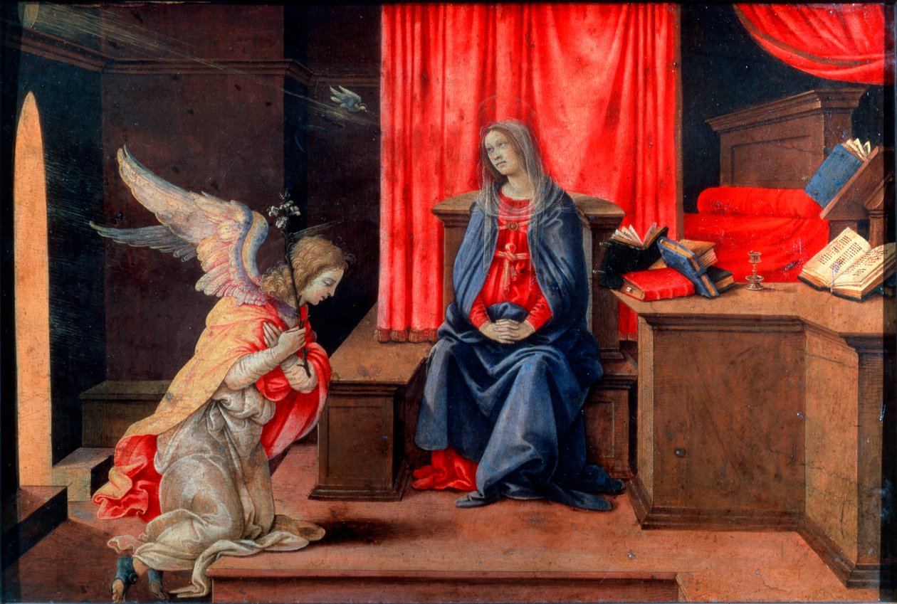 Bebådelsen, tidigt 1490-tal av Filippino Lippi