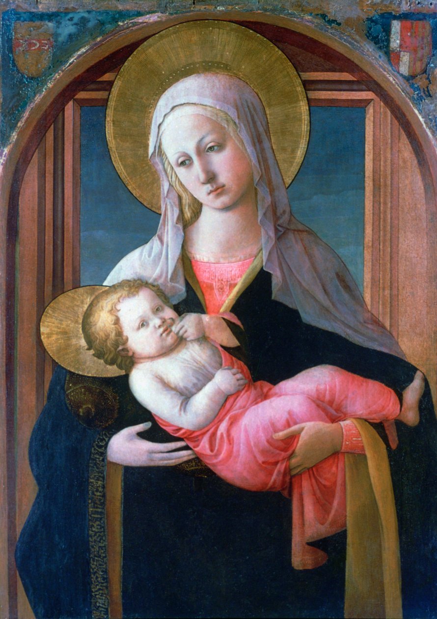 Jungfrun och barnet, c1450-1460 av Filippino Lippi