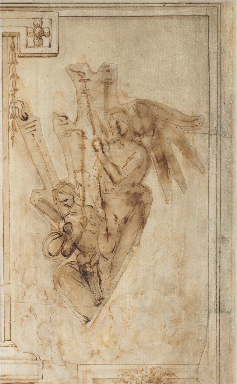 Två änglar som bär facklor av Filippino Lippi