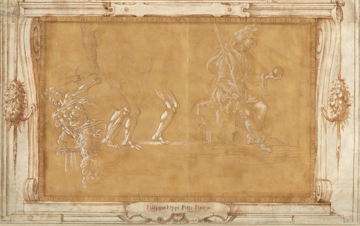 Olika figurstudier av Filippino Lippi