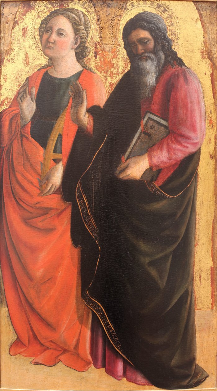 Saint Catherine and a Saint evangelist av Fra Filippo Lippi