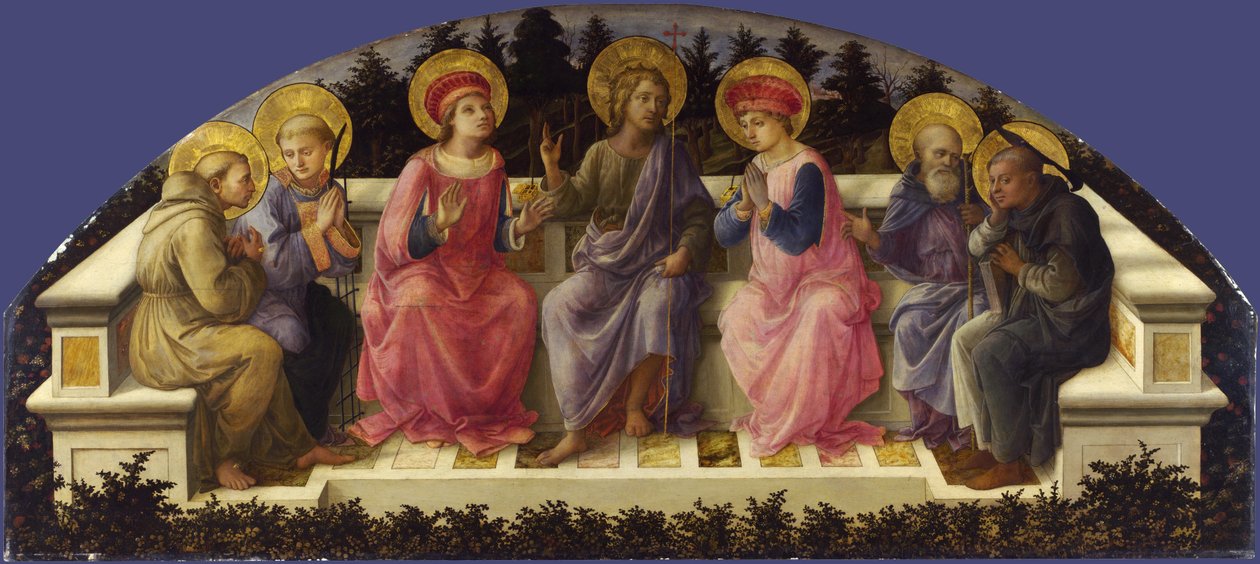 Sju helgon av Fra Filippo Lippi