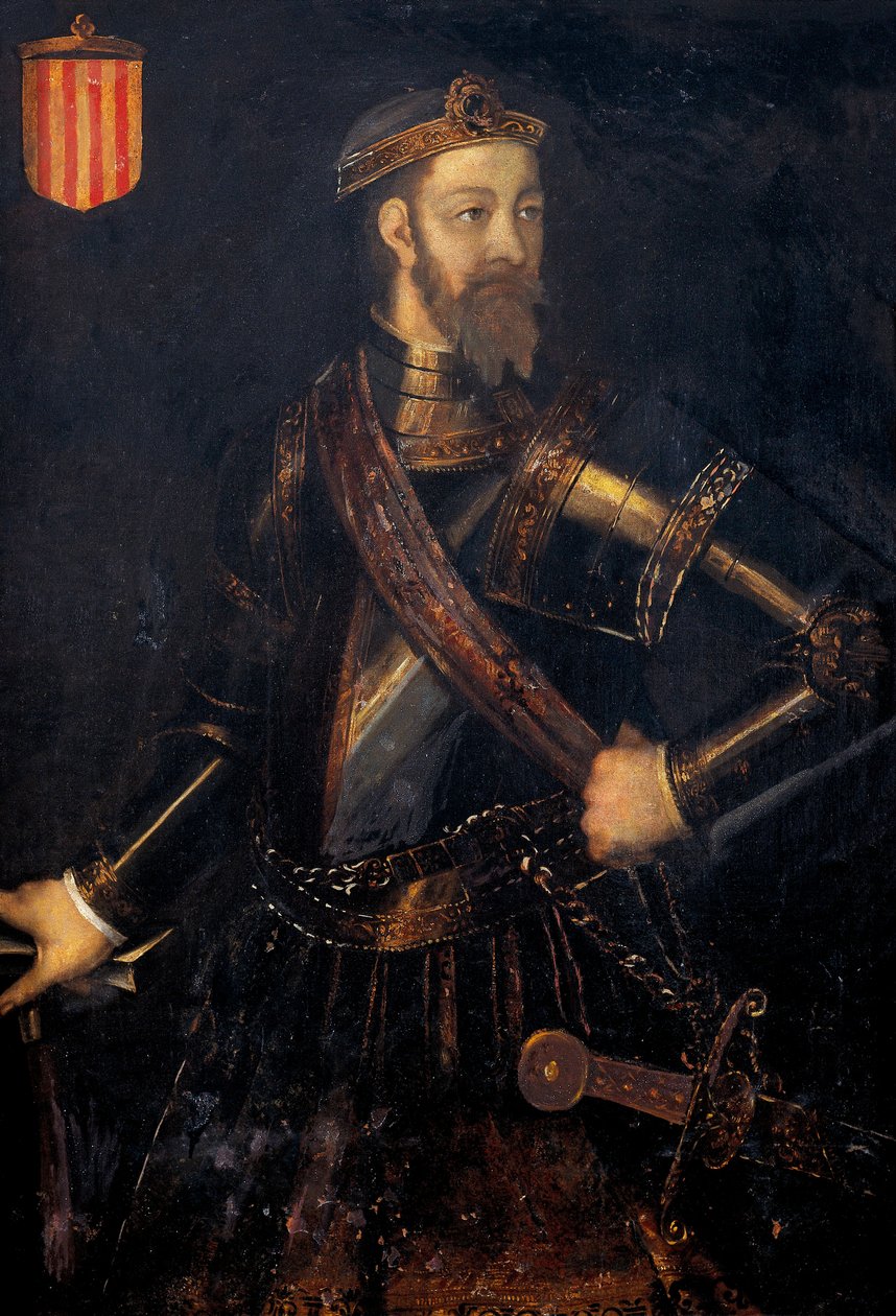 Porträtt av Ramon (Raymond) Borell I (972-1017), jarl av Barcelona, ​​​​Gerona och Ausona av Filippo Ariosto