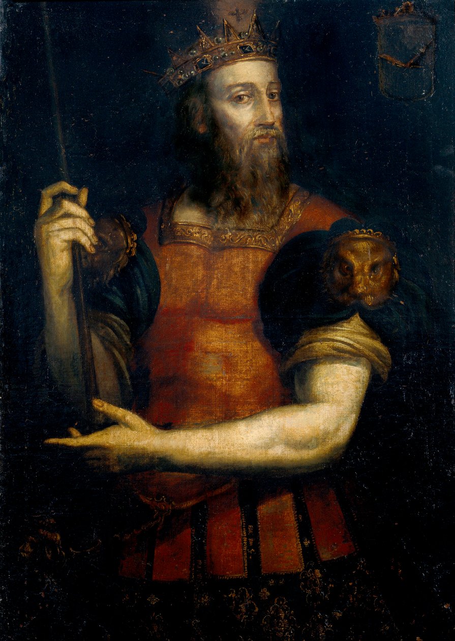 Porträtt av Wamba, visigotisk kung av Hispania (regeringstid från 672 till 680) av Filippo Ariosto
