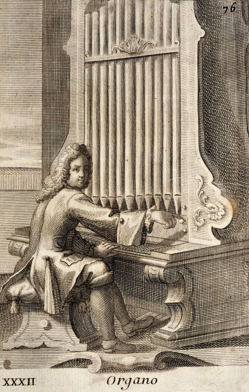Man spelar orgel av Filippo Bonanni