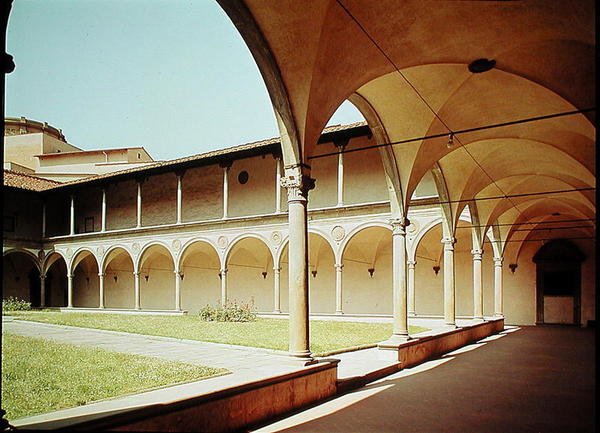 Utsikt över klostret, 1429-46 av Filippo Brunelleschi