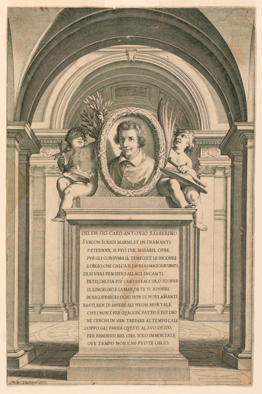 Porträtt av kardinal Antonio Barberino av Filippo Gagliardi