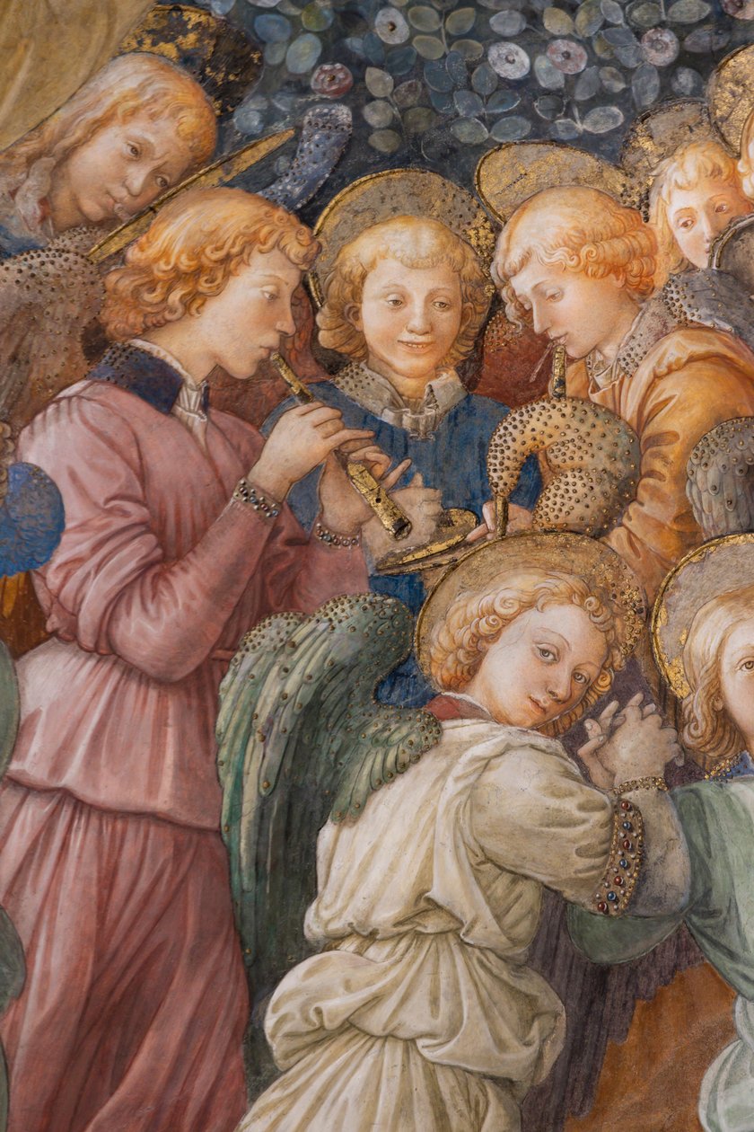 Ängel, detalj av Marias kröning av Filippo Lippi