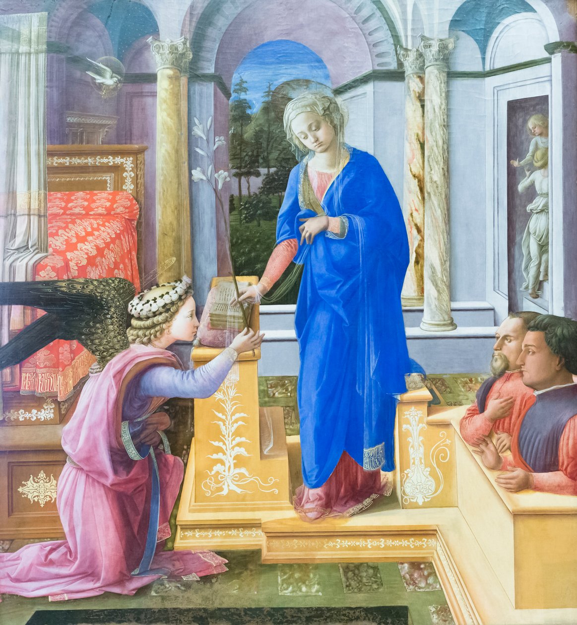 Tillkännagivande med två givare av Filippo Lippi