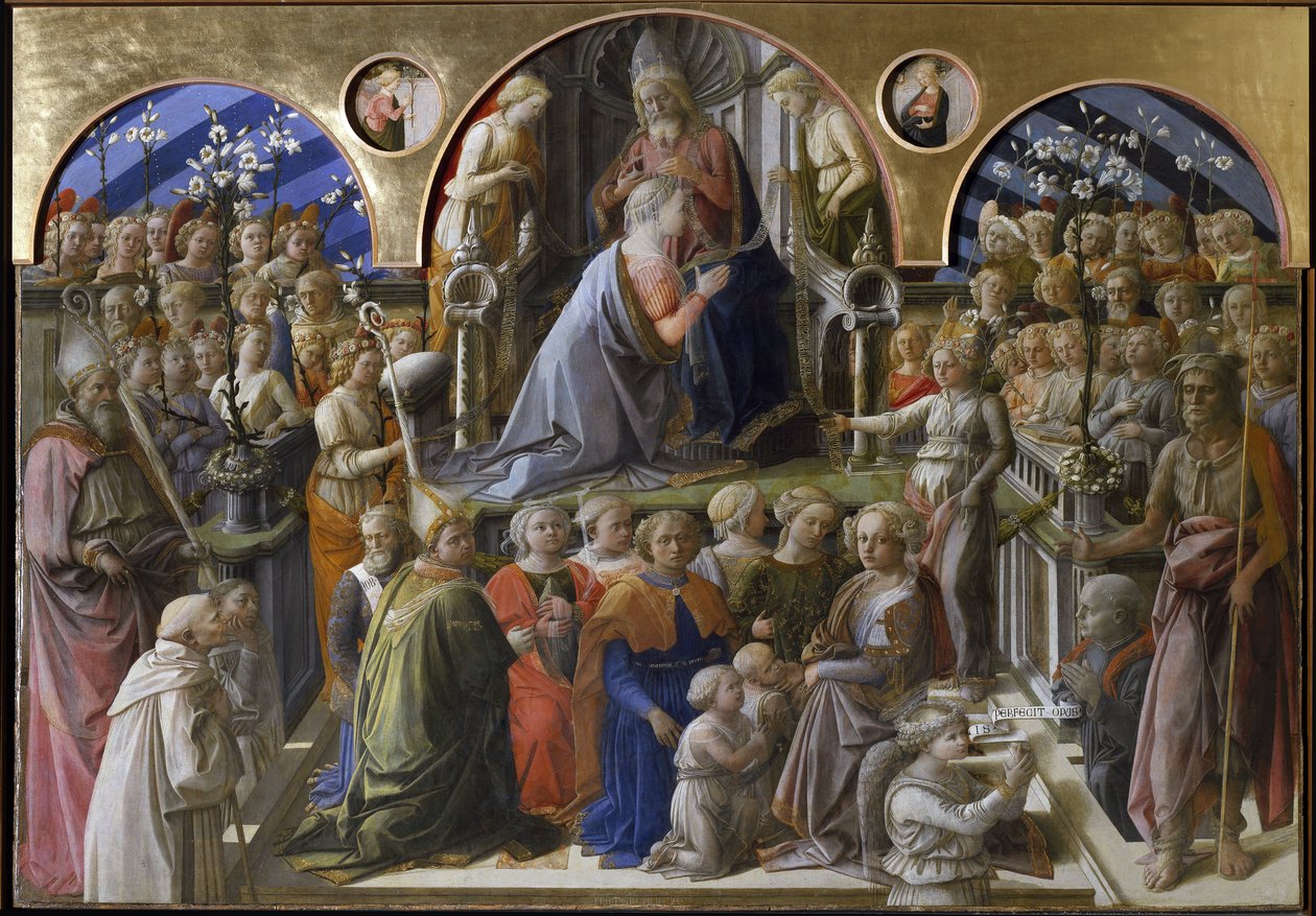 Jungfruns kröning (1441-1447, tempera på trä) av Filippo Lippi