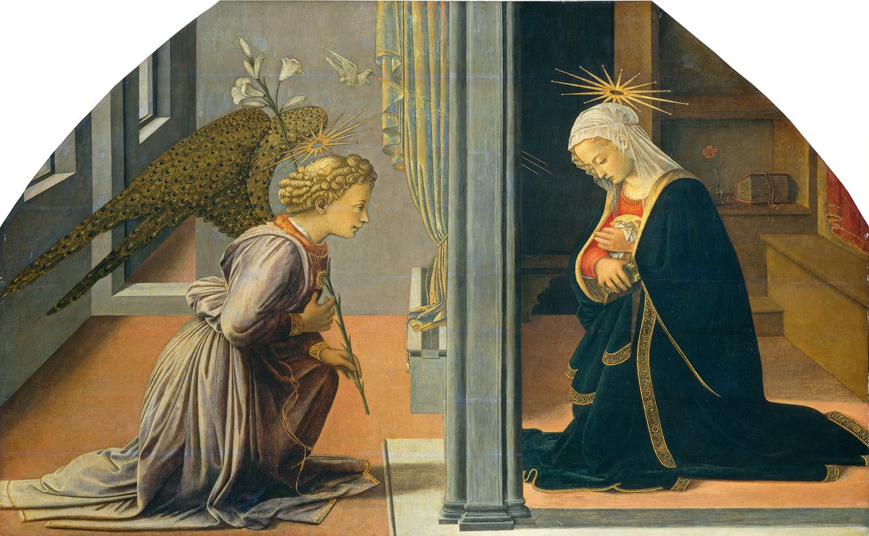 Bebådelsen, c. 14351440. av Filippo Lippi
