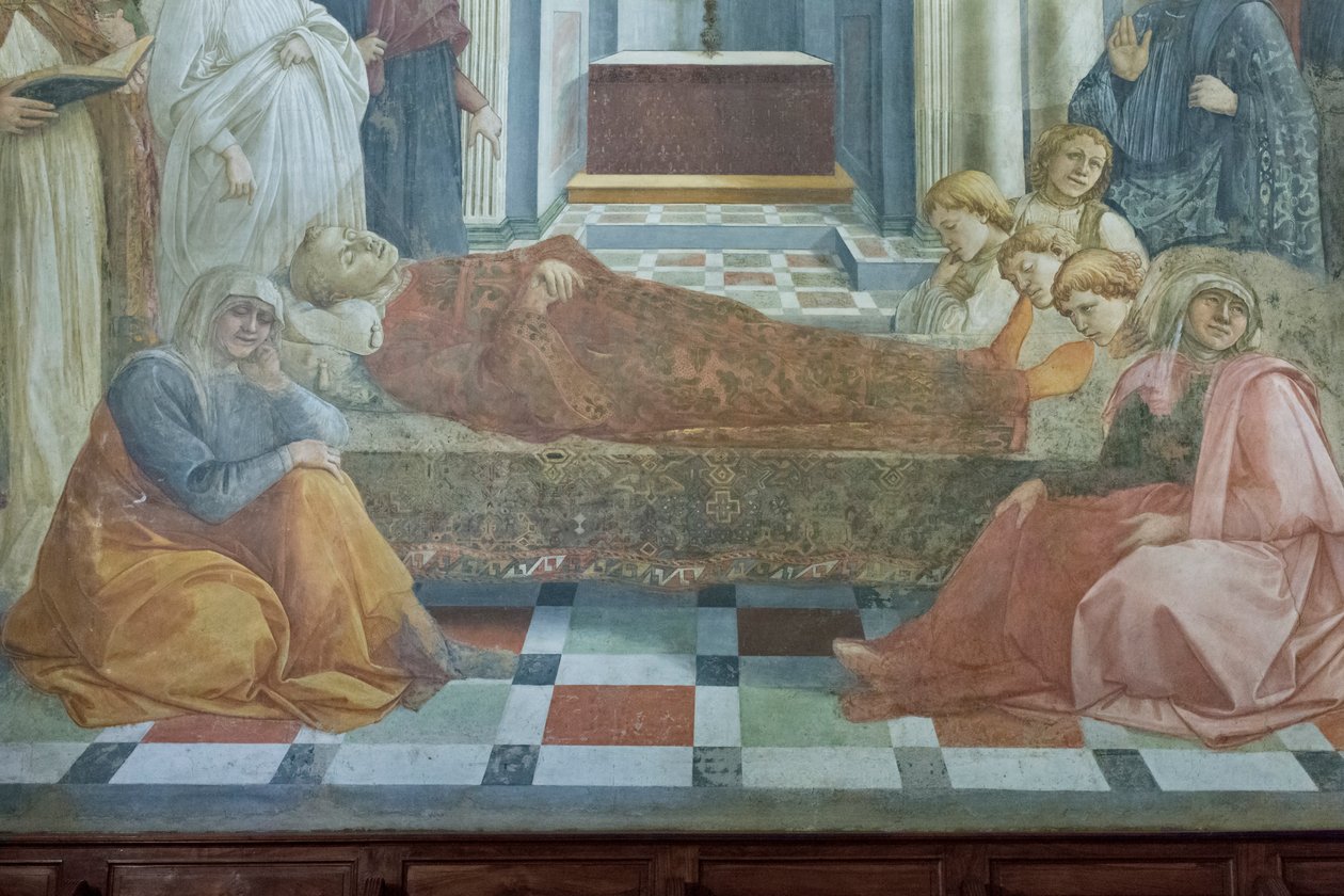 St. Stephens begravning, detalj av Filippo Lippi