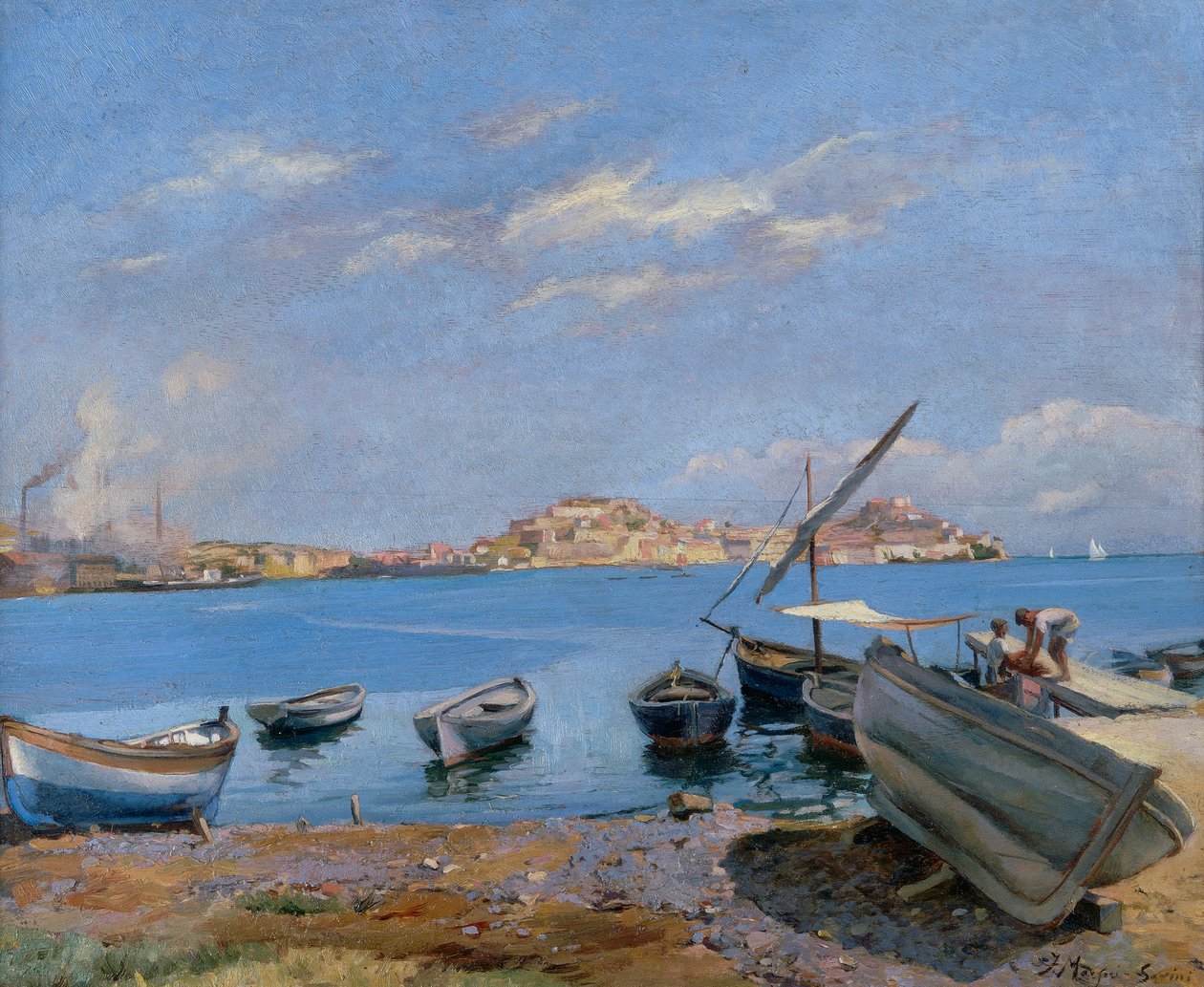 Portoferraio sett från San Giovanni av Filippo Marfori Savini
