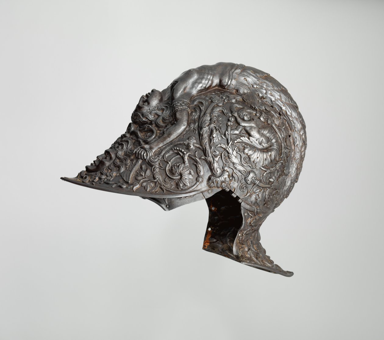 Burgonet, 1543 (stål, guld, textil) av Filippo Negroli
