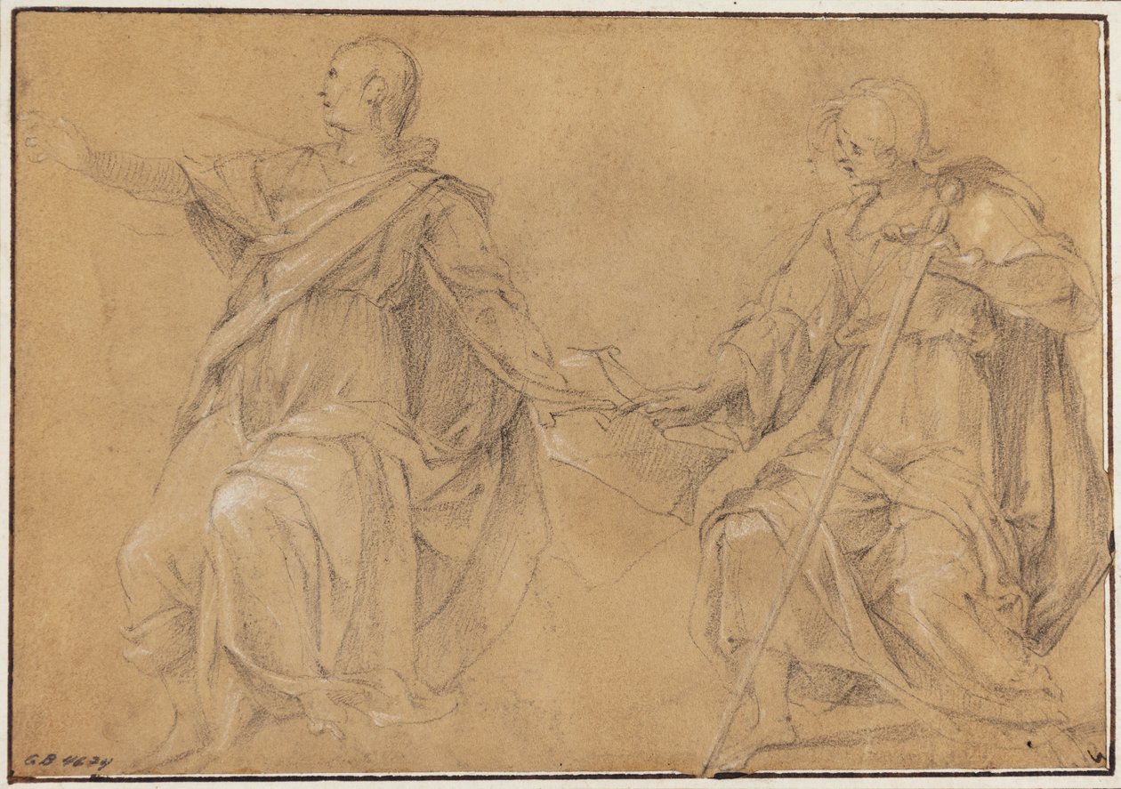 Den helige Jakob den store (?) och Johannes evangelisten av Filippo Paladini