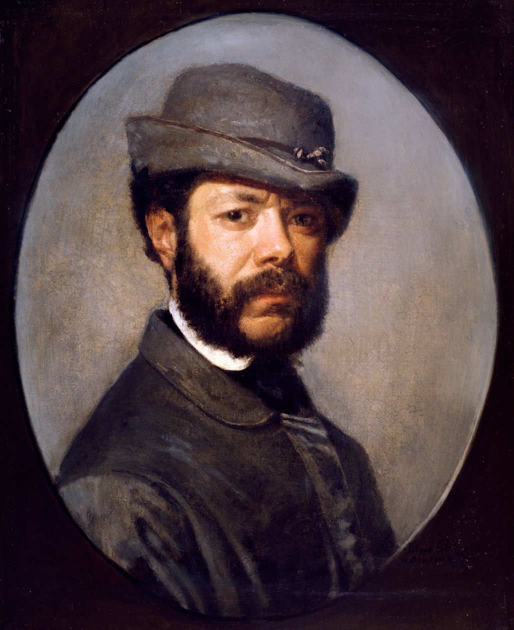 Självporträtt av Filippo Palizzi (1818-1899) (olja på duk) av Filippo Palizzi