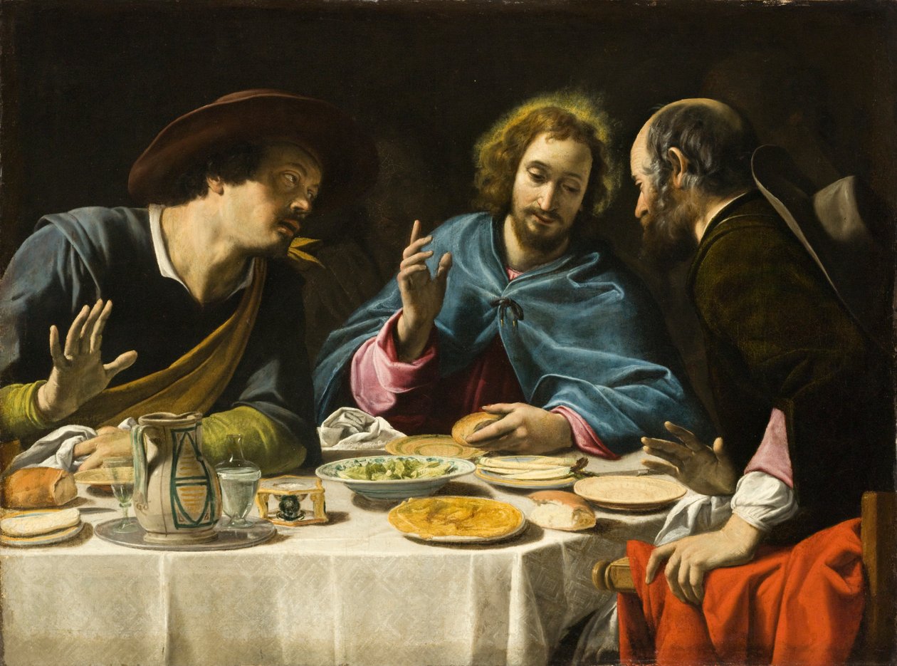 Nattvarden i Emmaus, ca 1625 (olja på duk) av Filippo Tarchiani