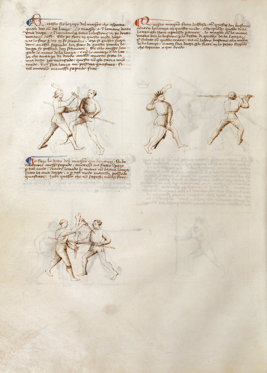 J. Paul Getty Museum Ms. Ludwig XV 13, folio 31v (Venedig, tidigt XV-tal, 279x206 mm) av Fiore dei Liberi
