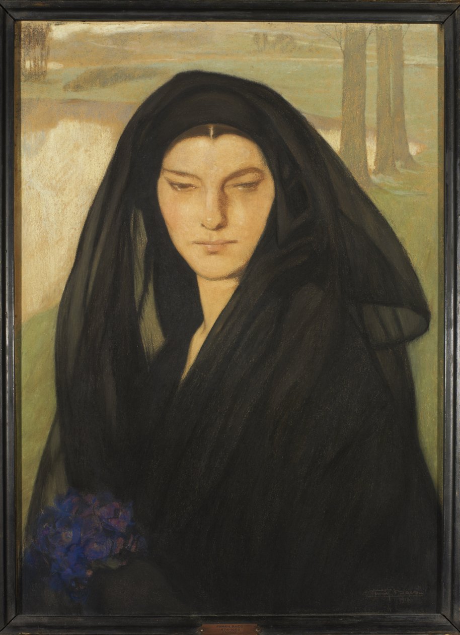 Enigme, 1915 färgkrita på papper av Firmin Baes