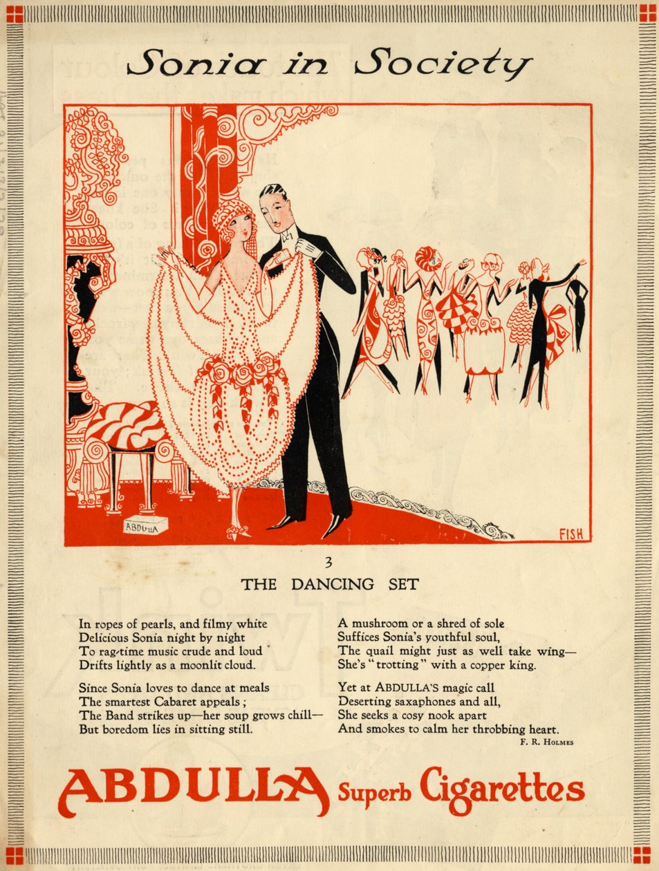 Abdulla cigaretter, 1920-talet av Fish