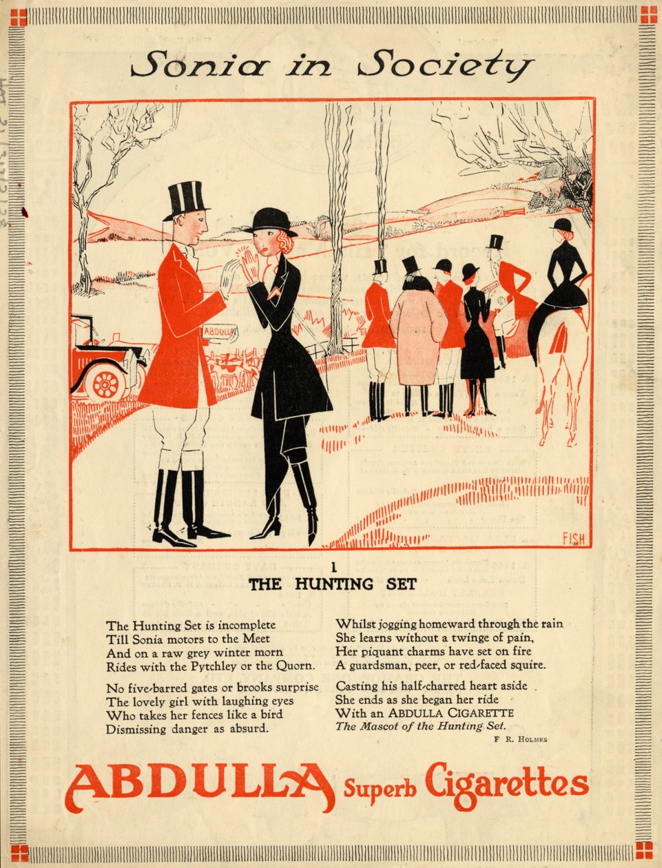 Abdulla cigaretter, 1920-talet av Fish