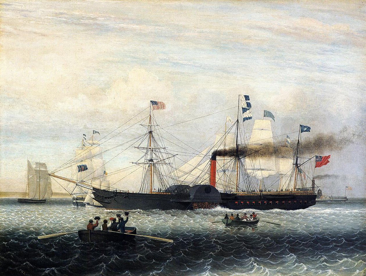 Britannia i Bostons hamn, 1848 av Fitz Henry Lane