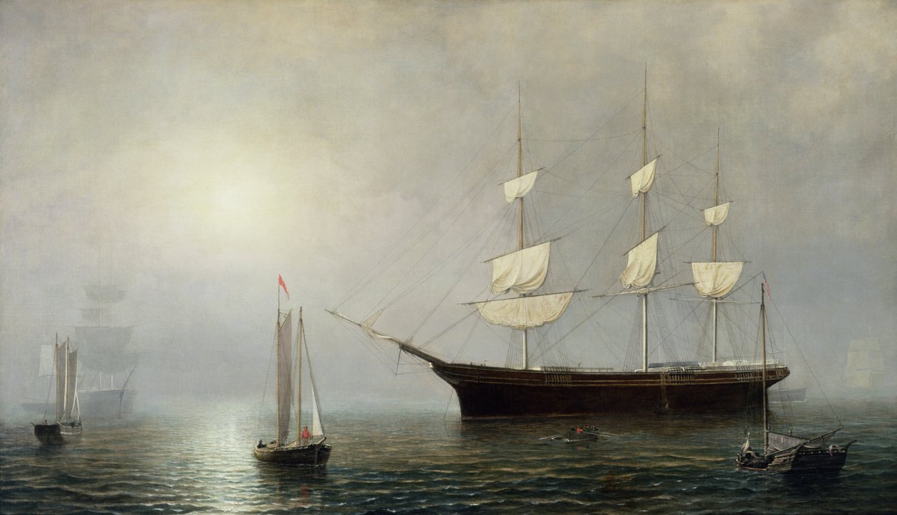 Fartyget Starlight, ca 1860 (olja på duk) av Fitz Henry Lane