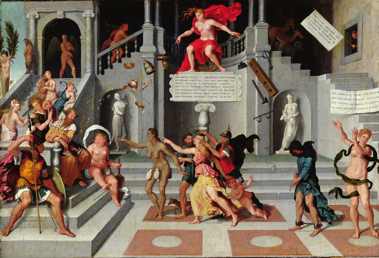 Allegory of Fortune and the laster av Flemish School