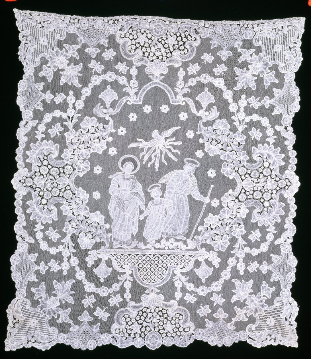 Benediction Veil, ca 1690-1700 (linne och spets) av Flemish School