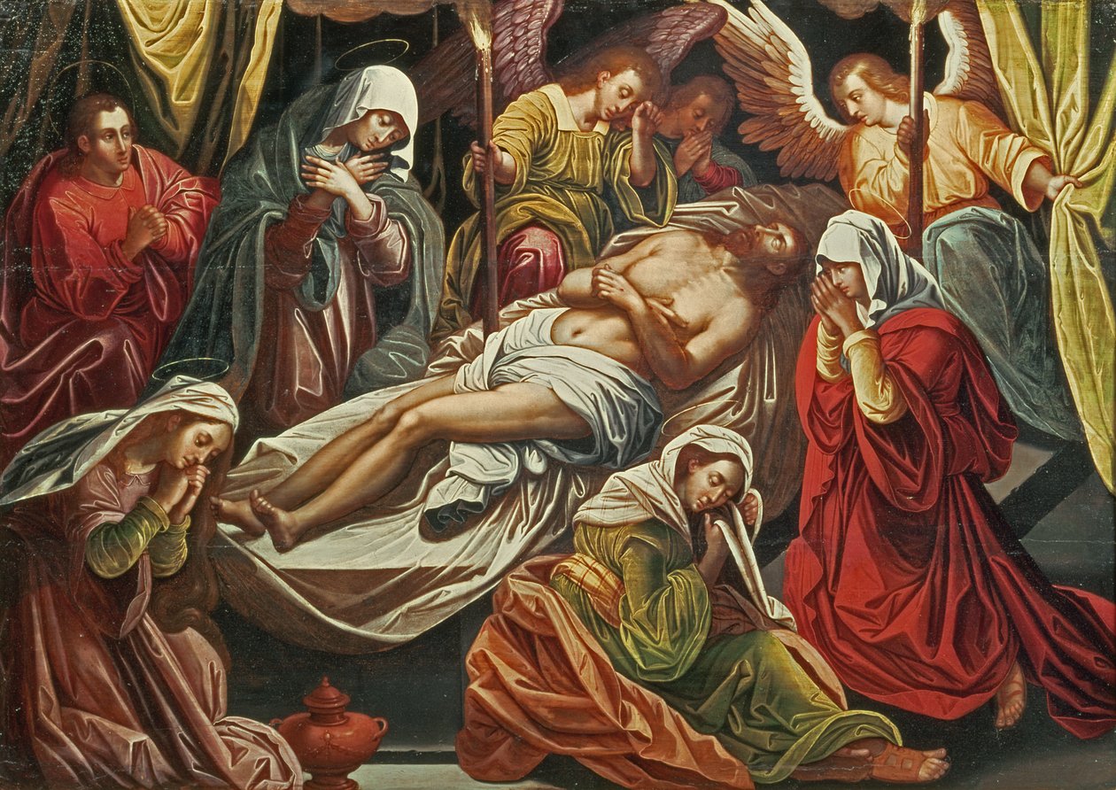 Kristi gravläggning, Villabranca (panel) av Flemish School