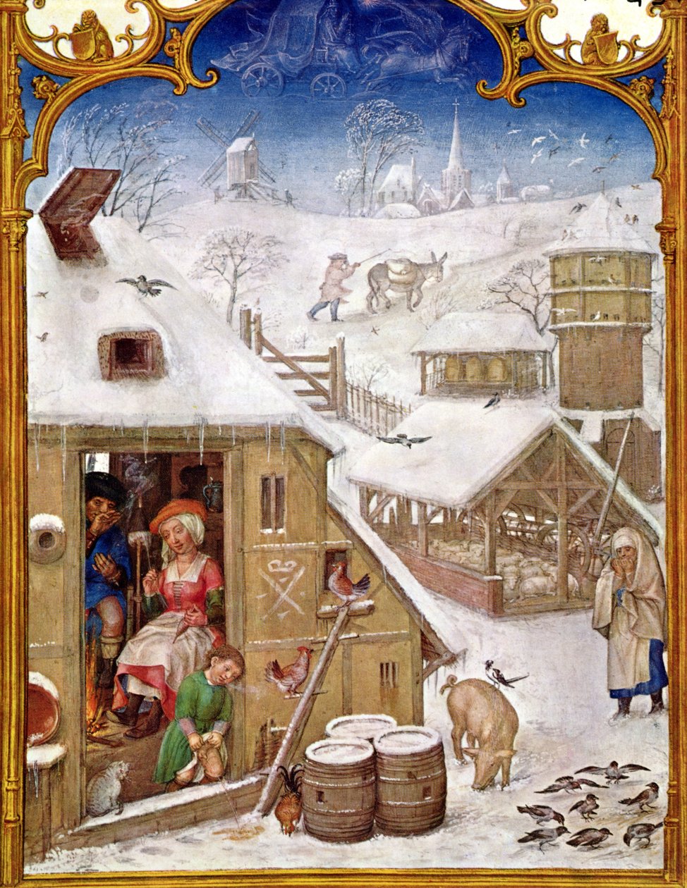 Fol.2v februari: Bondeliv, från 
