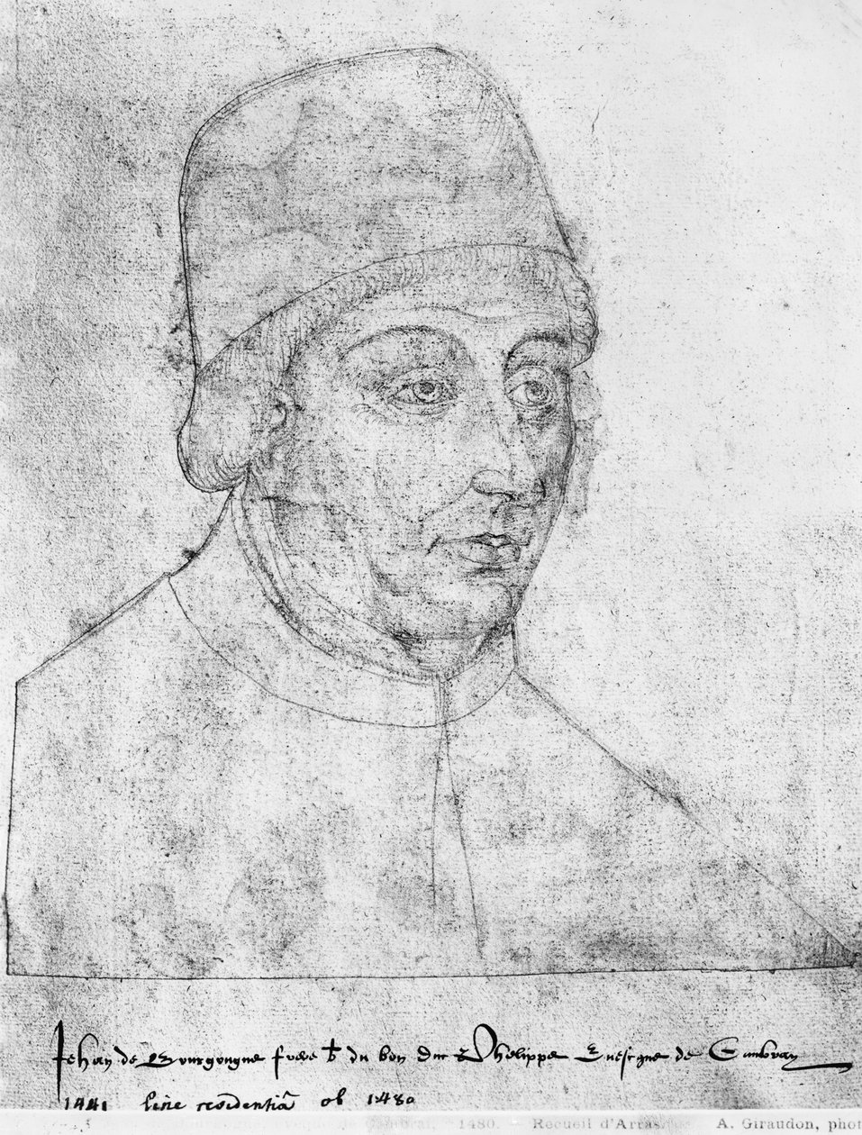 Ms 266 fol.96 Johannes av Bourgogne, biskop av Cambrai, från 
