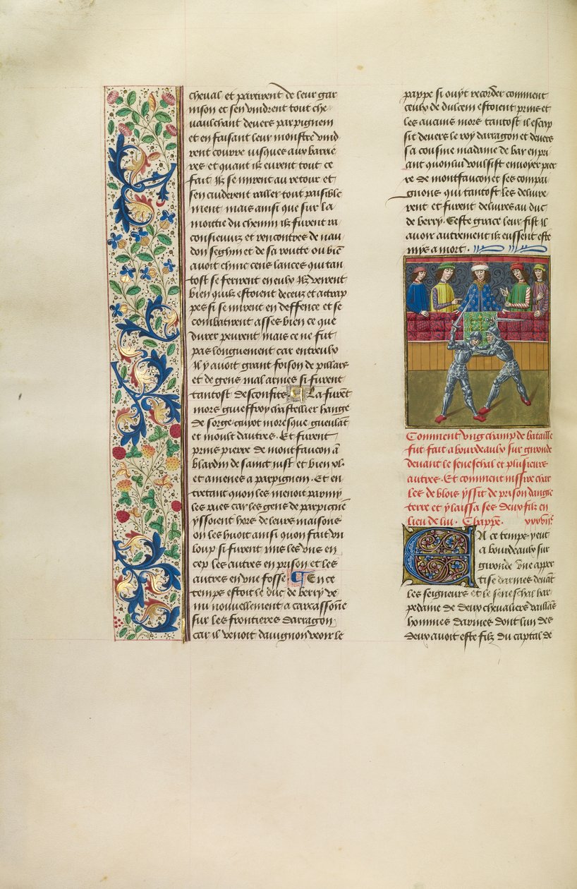 En turnering i Bordeaux, ca 1480-83 (tempera och guld på pergament) av Flemish School