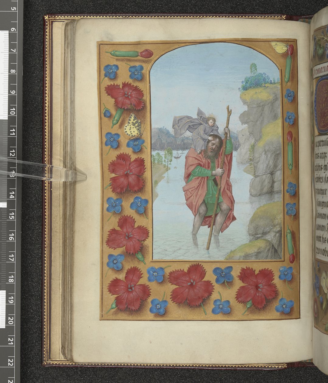Lägg till MS 54782 f.48v Saint Christopher, illustration från 