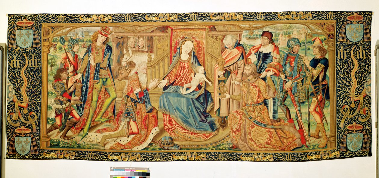 Tillbedjan av Magi, 1400-1500-talet av Flemish School
