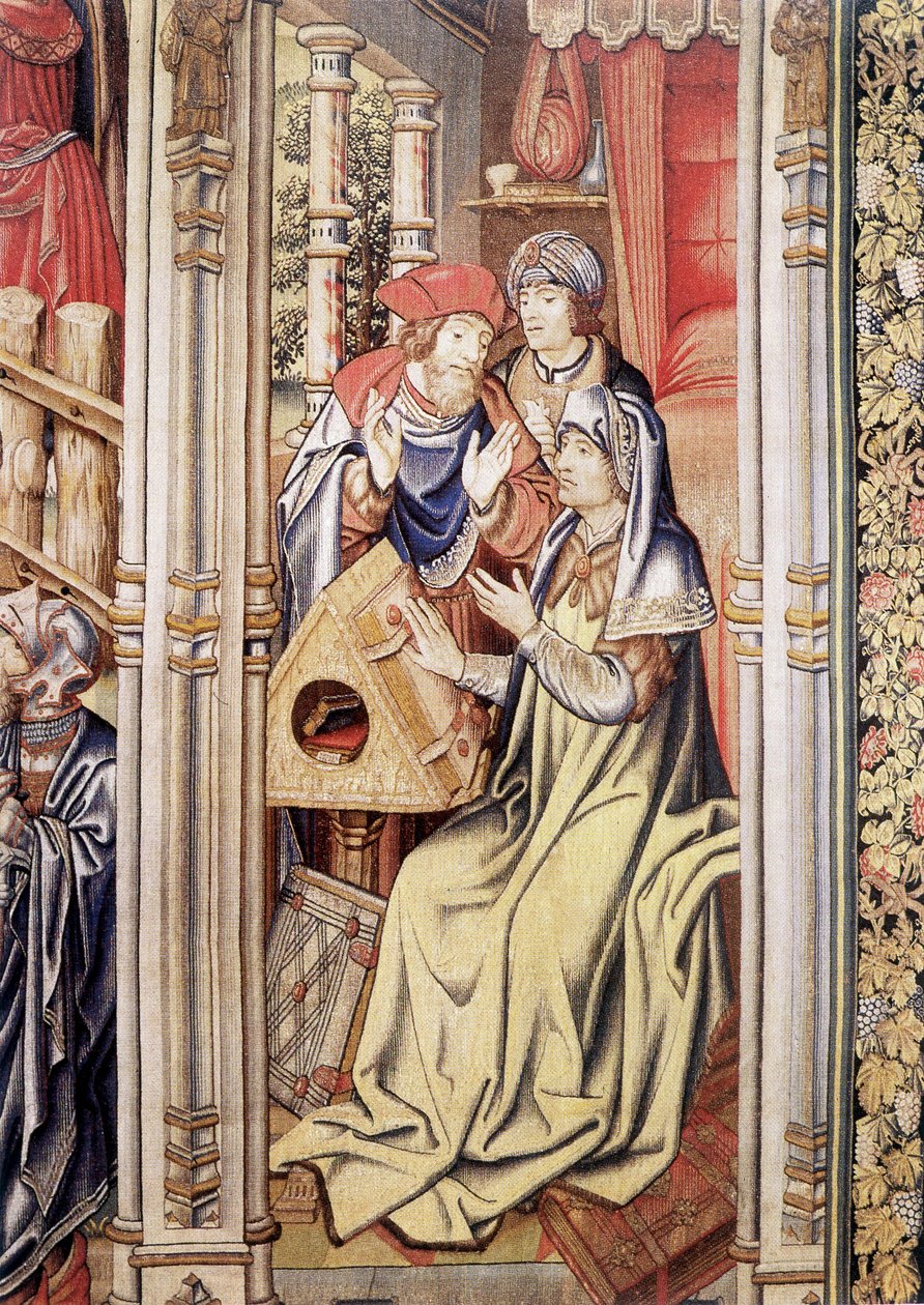 Davids gardin (detalj), faksimil från Gobestry of School of Brussels (1510-1515). av Flemish School