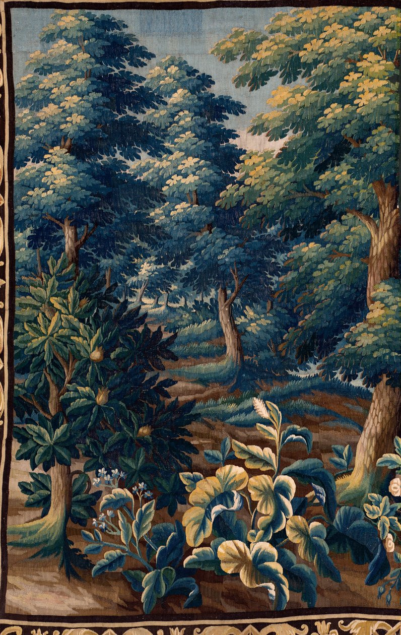 flamländsk gobeläng. Slutet av 1600-talet. Egendom av kyrkan Sint-Walburgakerk Oudenaarde (Dekenij van de Sint-Walburga). av Flemish School