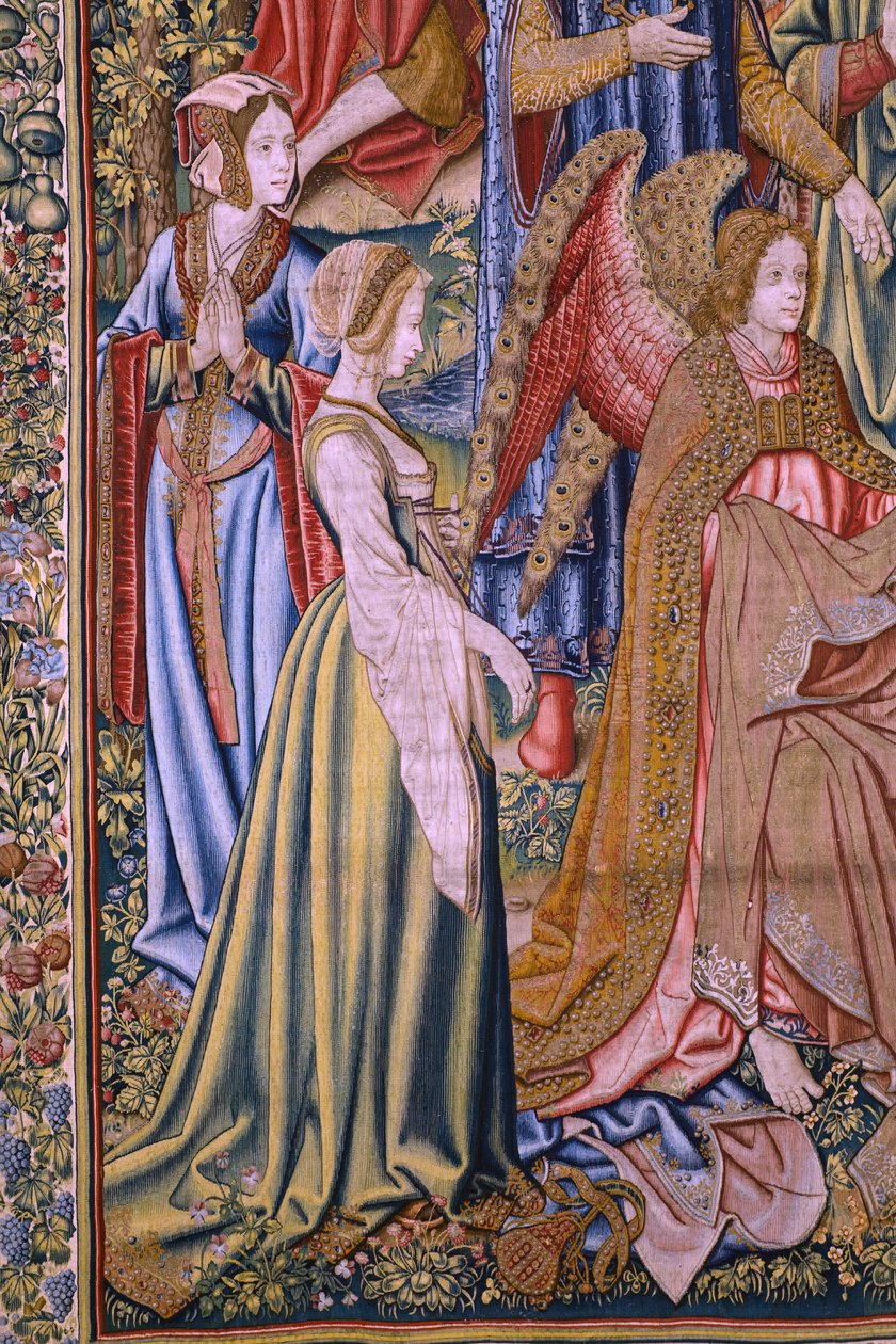flamländsk gobeläng. Serien The History of Saint John the Baptist: The Baptism of Christ (Het doopsel van Christus). Bryssel ateljé. 1515-1520. av Flemish School