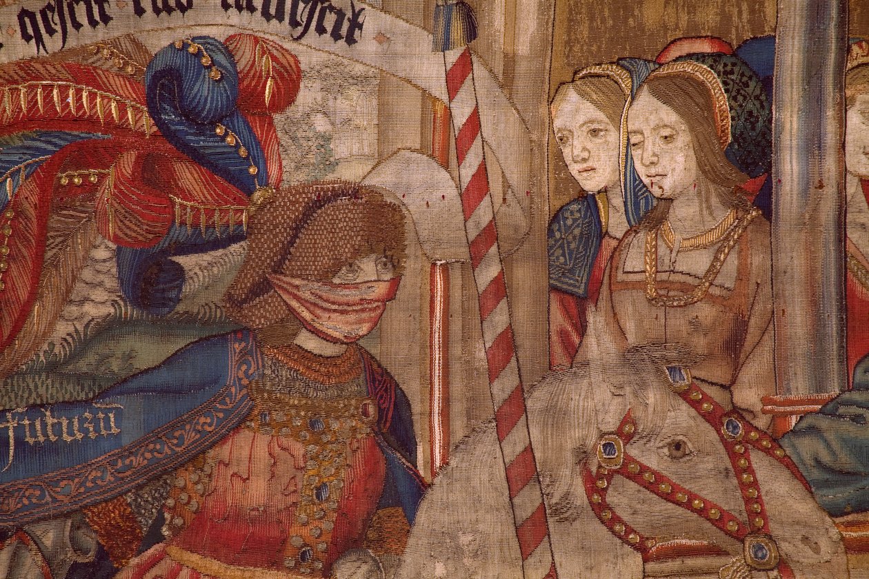 flamländsk gobeläng. Tidens triumf (De triomf van de Tijd, El triunfo del Tiempo). Ull och siden. 347x342 cm. Privat samling. Ca 1504. Detalj. av Flemish School