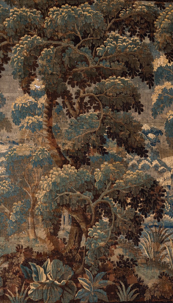 flamländsk gobeläng. stå ut med. Slutet på 1600-talet - början av 1700-talet. Egendom av kyrkan Sint-Walburgakerk Oudenaarde (Dekenij van de Sint-Walburga). av Flemish School
