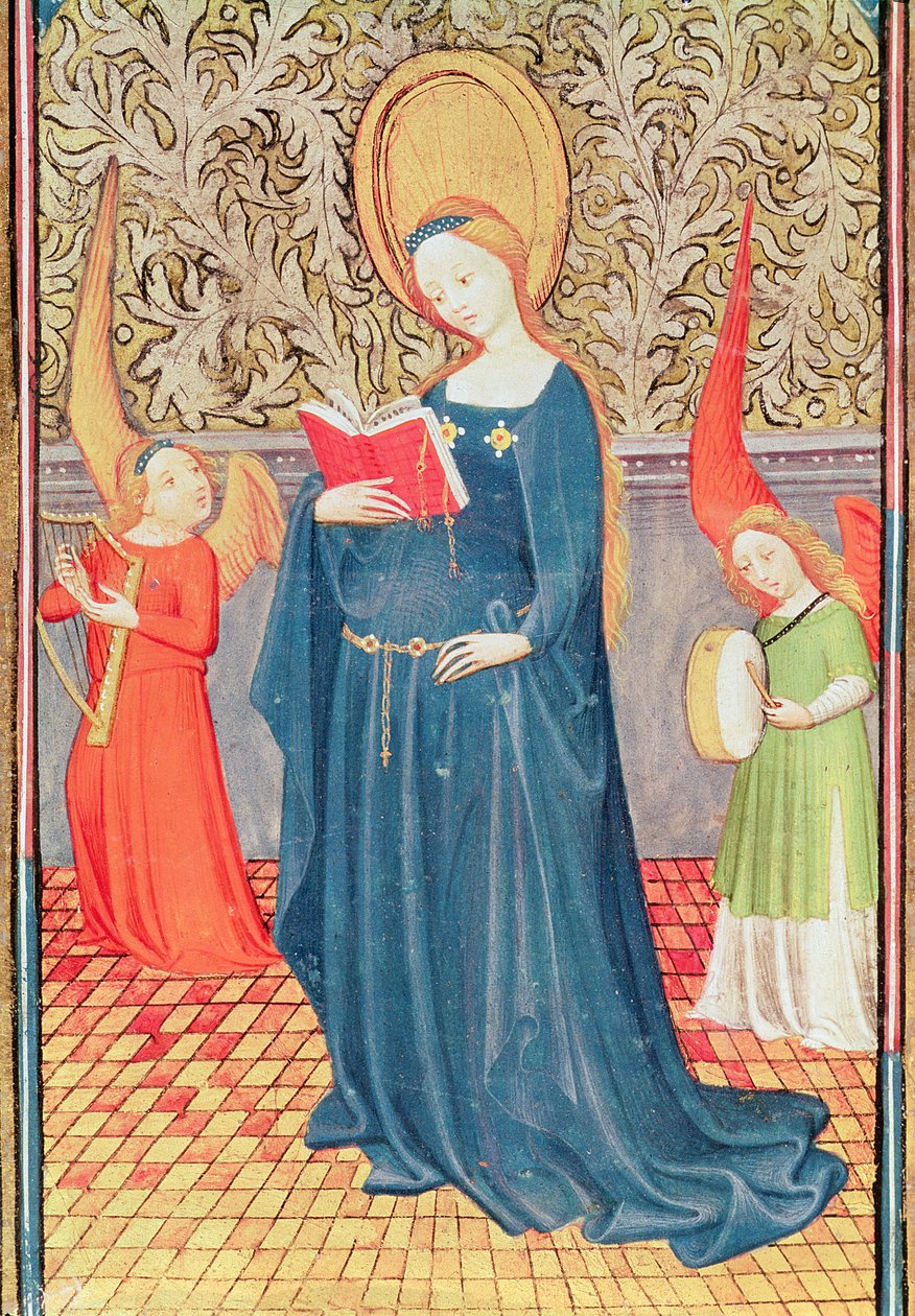 Fol.144v S:ta Cecilia, ur Don Duartes timbok av Flemish School