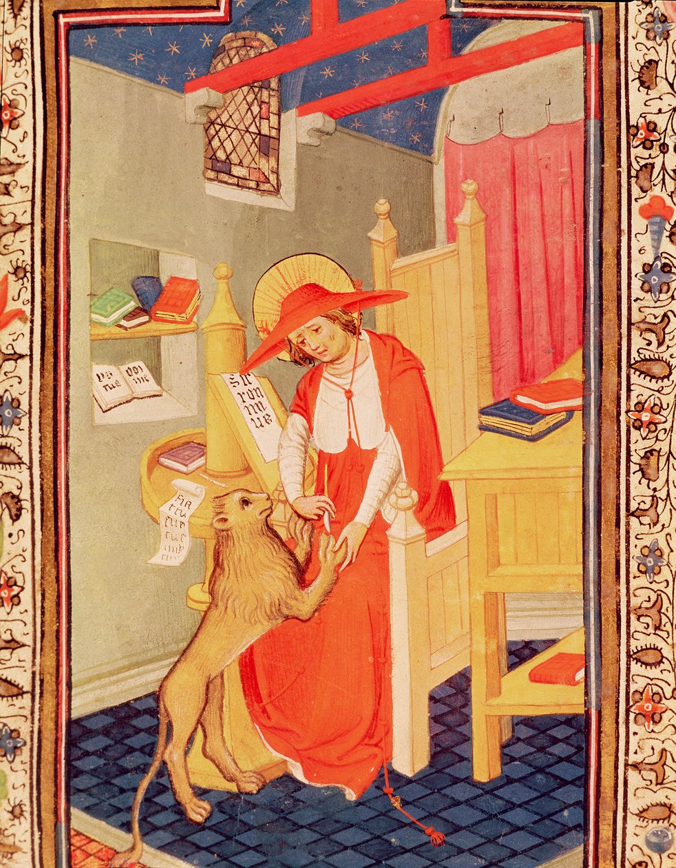 Fol.310v St. Hieronymus, från Don Duartes timbok av Flemish School