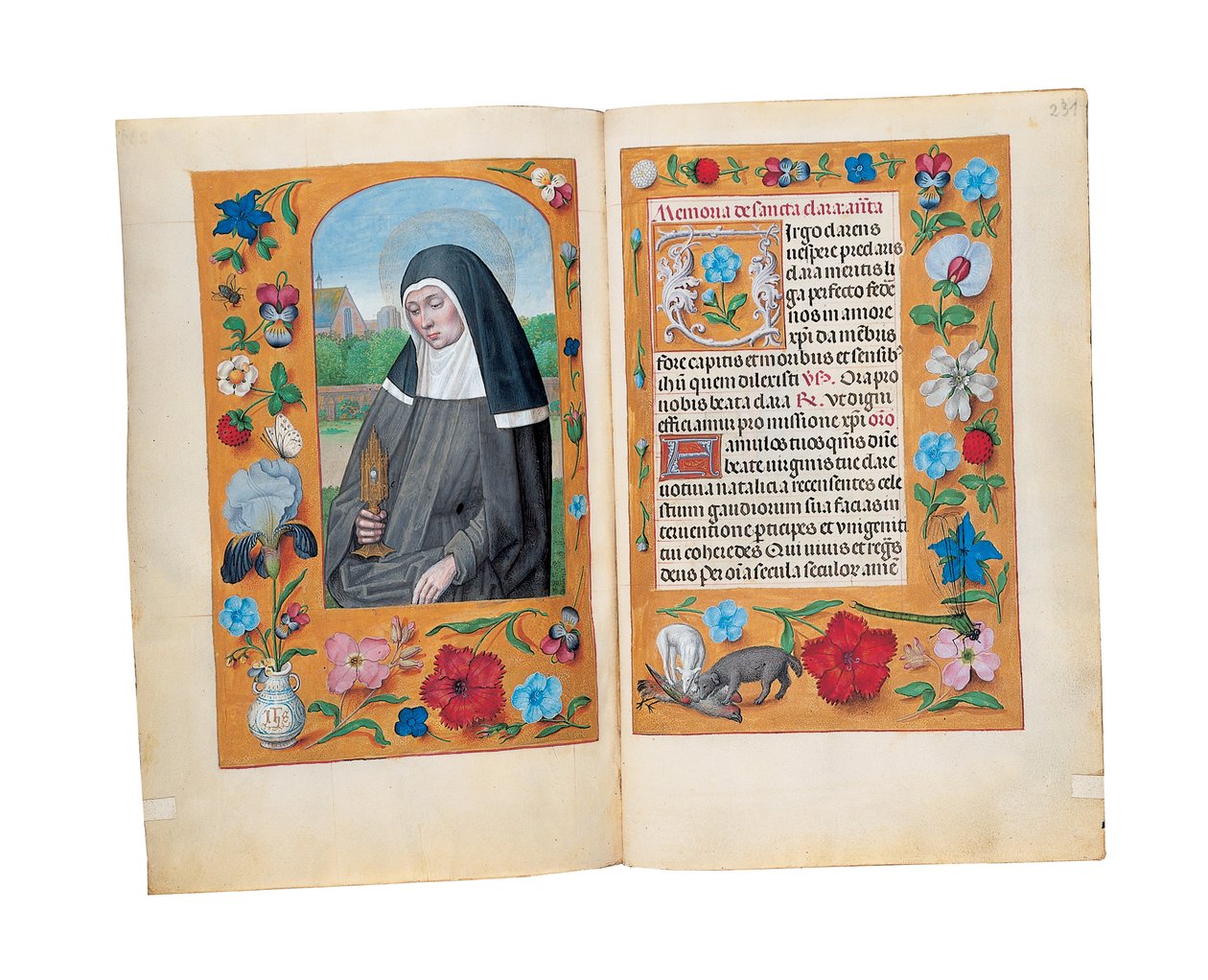 Folios från Rothschilds timbok, Gent eller Brygge, c.1505 av Flemish School