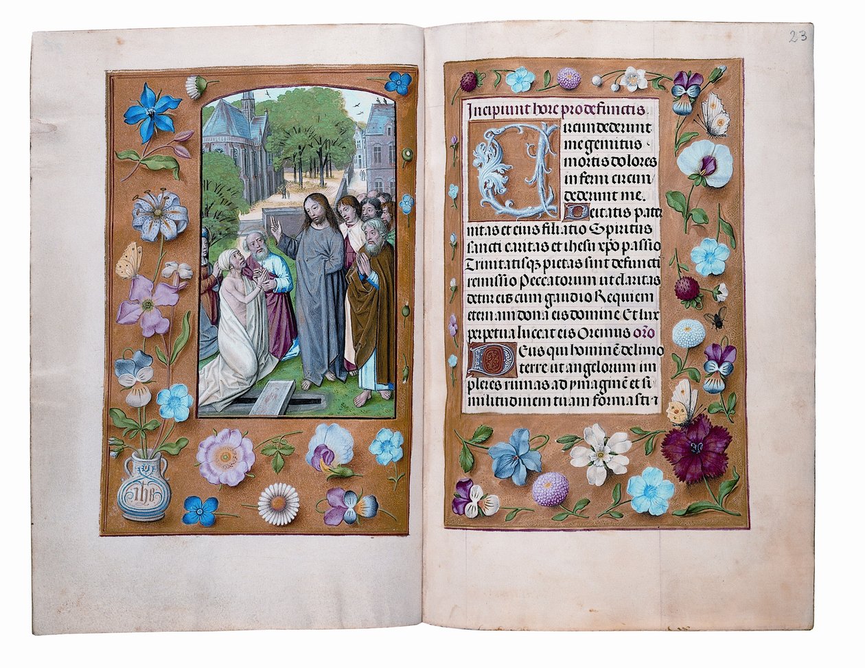 Folios från Rothschilds timbok, Gent eller Brygge, c.1505 av Flemish School