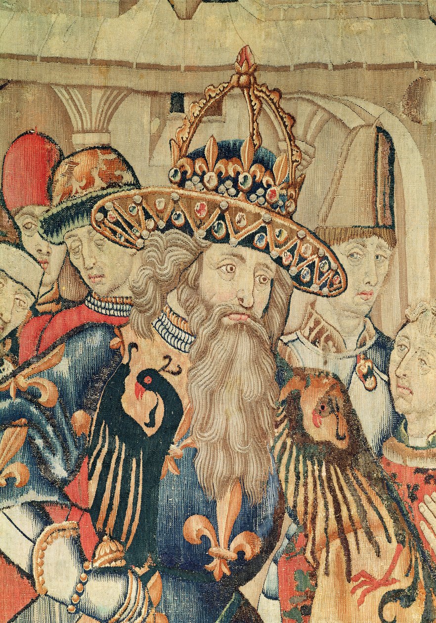 Chef för Karl den Store (742-814), verkstad i Tournai (detalj) av Flemish School