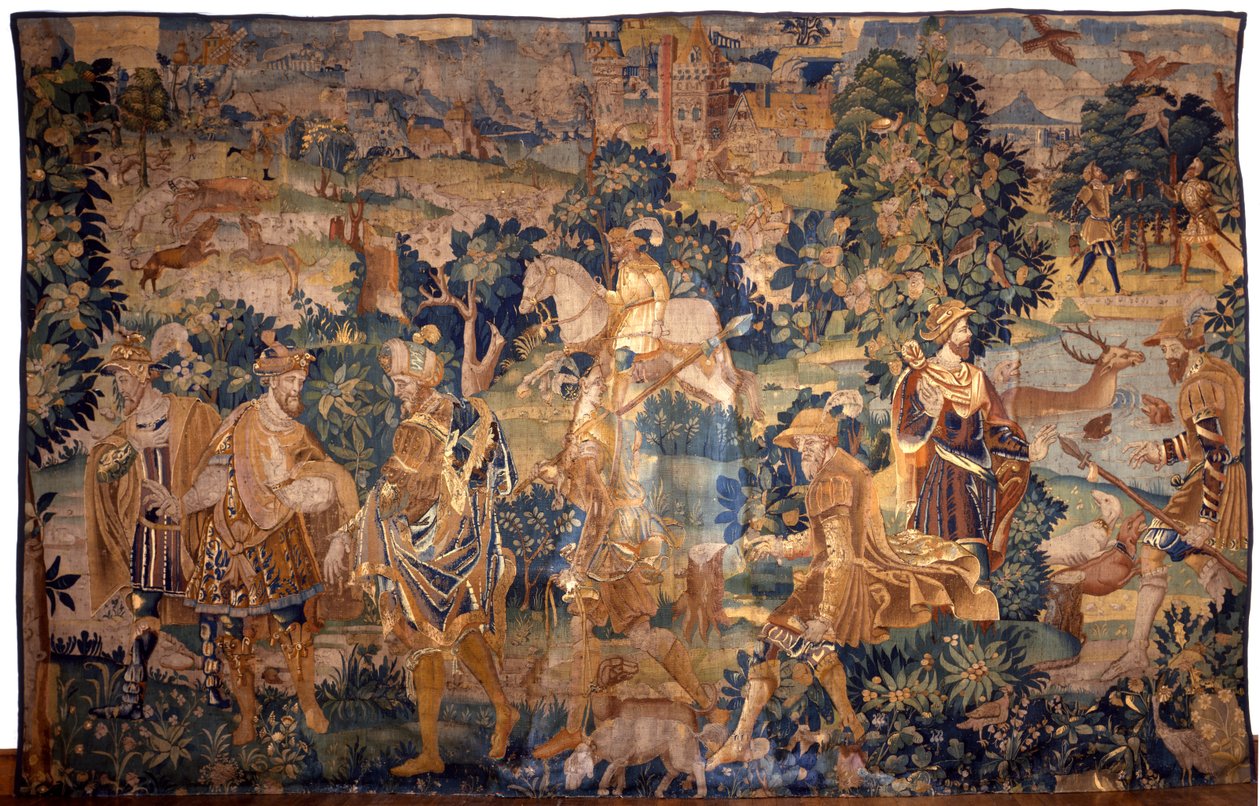 Jaktväv av Flemish School