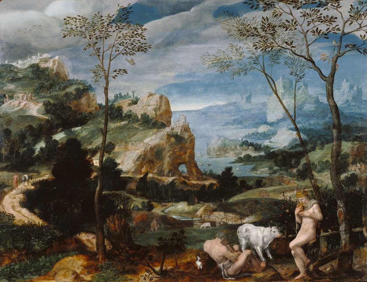 Landskap med Merkurius och Argus, c.1570 av Flemish School