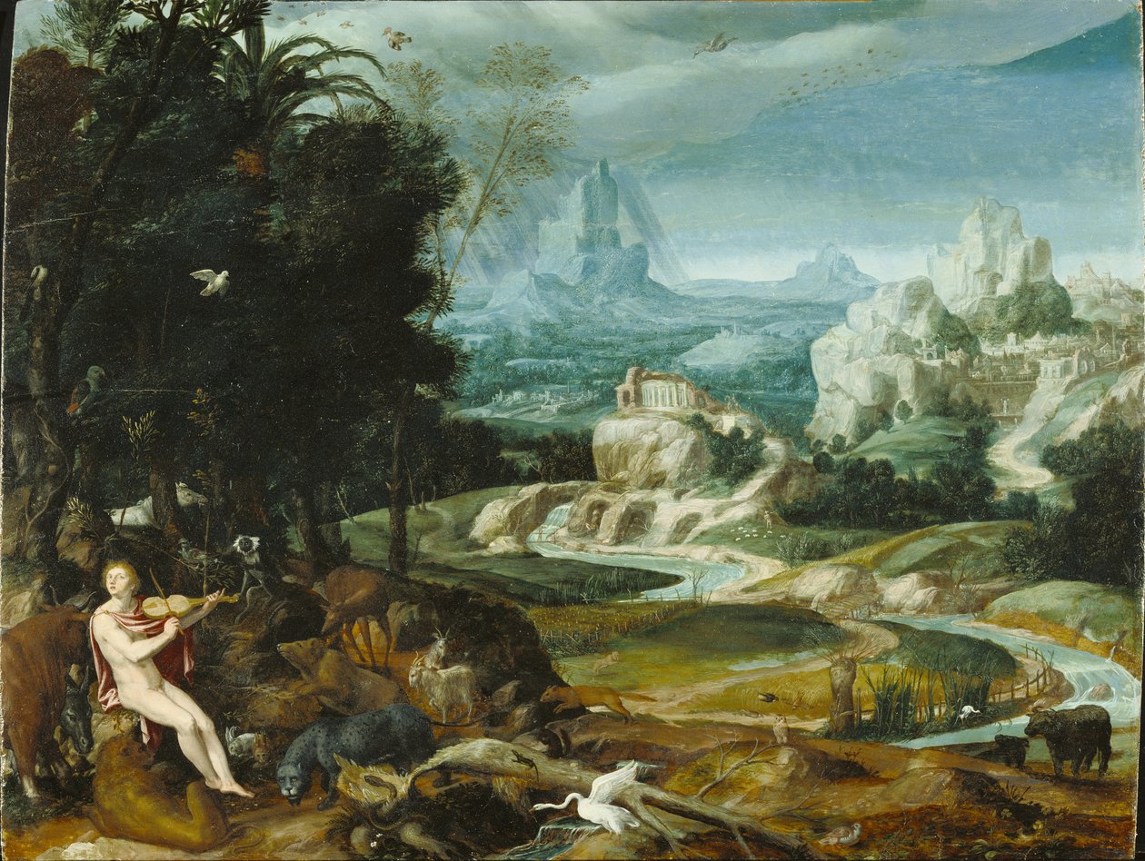 Landskap med Orfeus, c.1570 av Flemish School